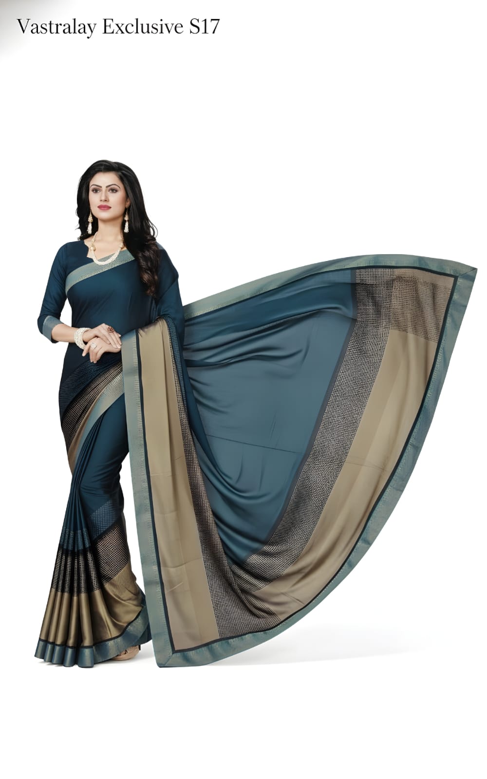 Teal Blue Cotton Silk Saree with Elegant Contrast Border