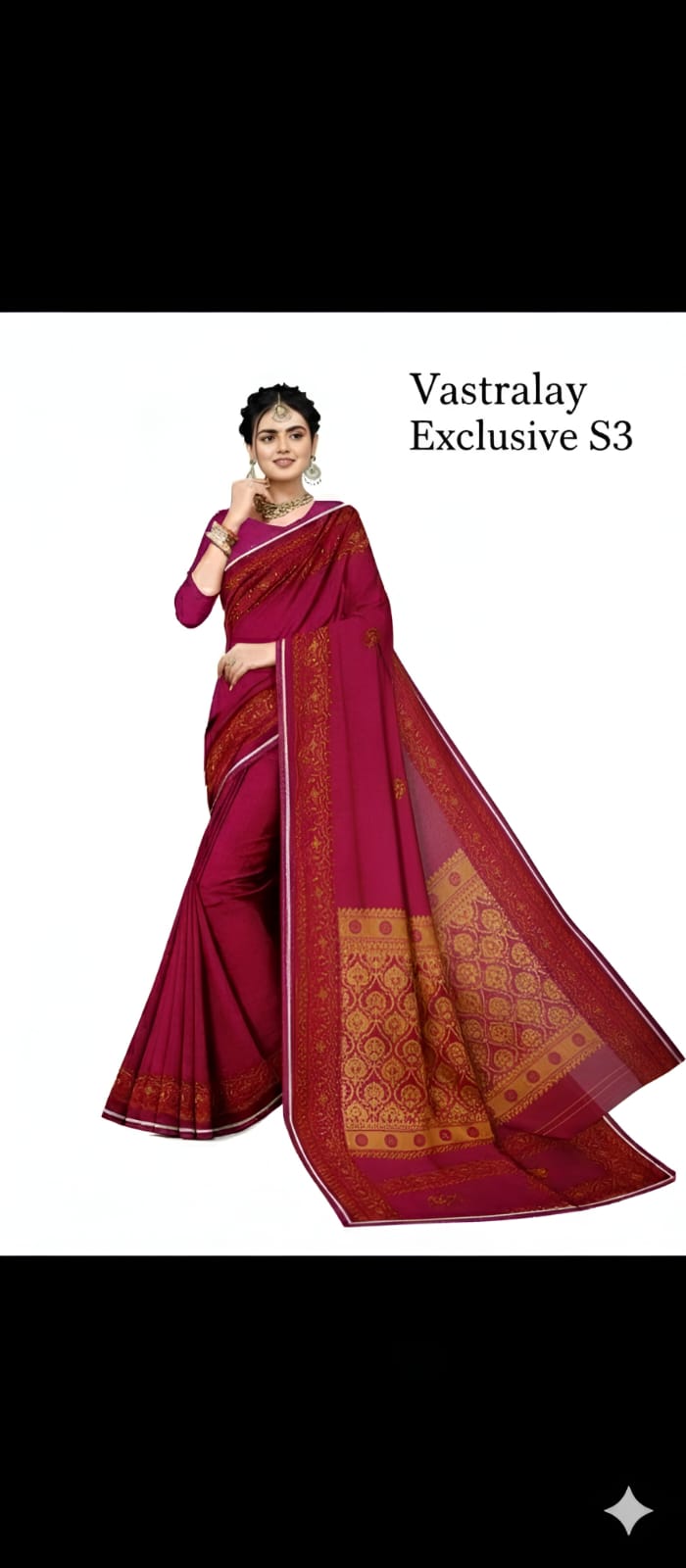 Exclusive Wine Maroon Silk Blend Saree with Regal Gold Woven Pallu