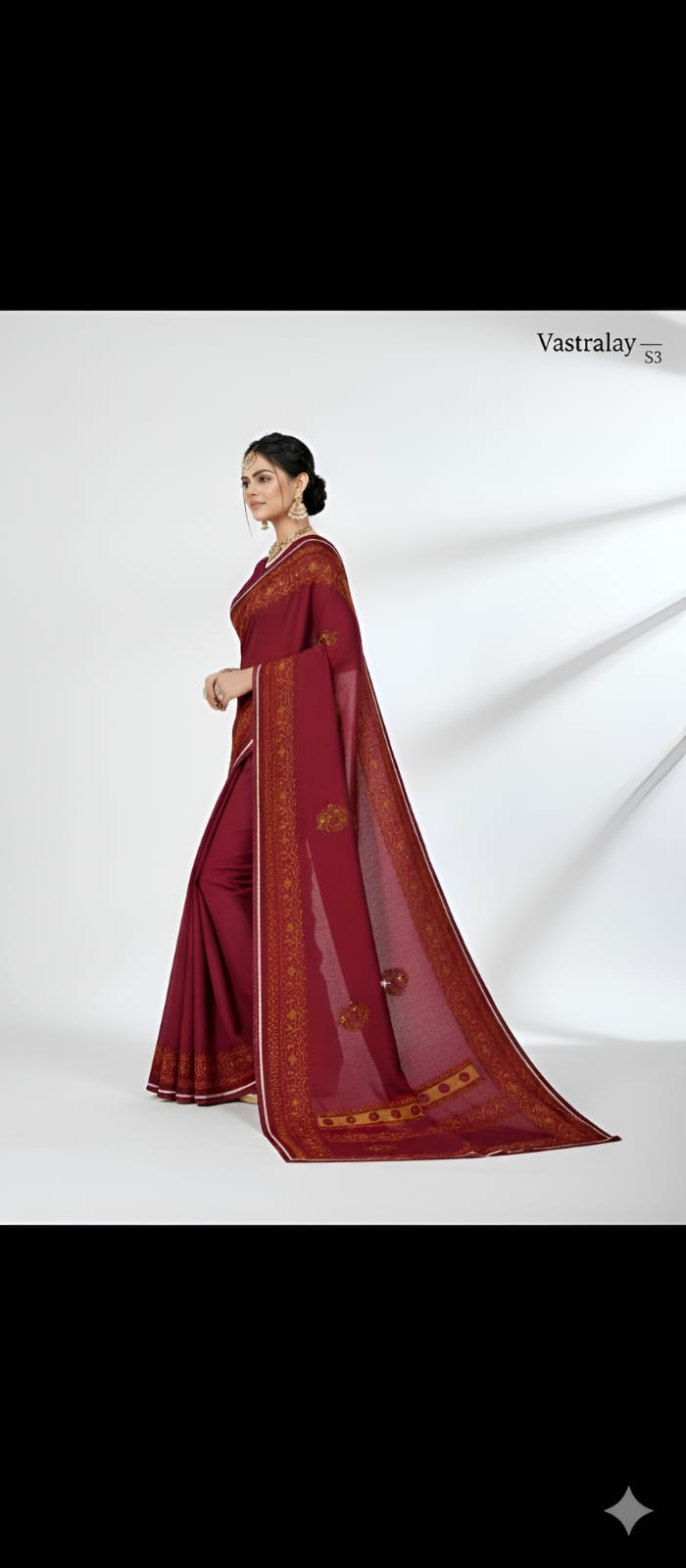 Exclusive Wine Maroon Silk Blend Saree with Regal Gold Woven Pallu